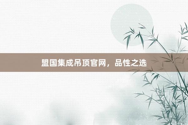 盟国集成吊顶官网，品性之选